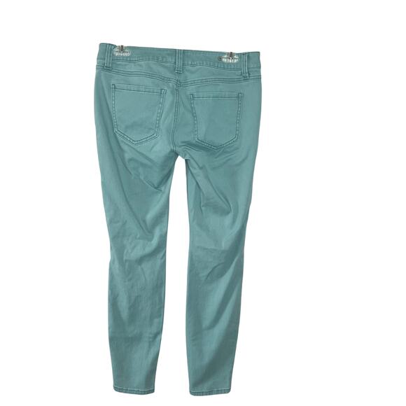 CAbi Skinny Leg Jeans Pants Solid Robins Egg Size 4 - Picture 2 of 14
